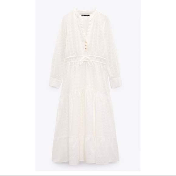 Zara Eyelet Maxi Dress - Picture 4 of 9